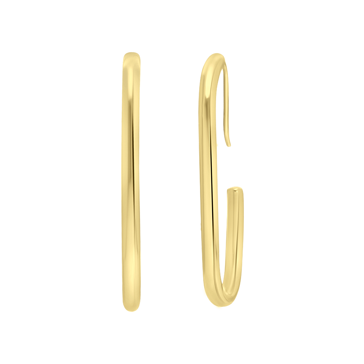 Stalen goldplated oorhangers voor dames