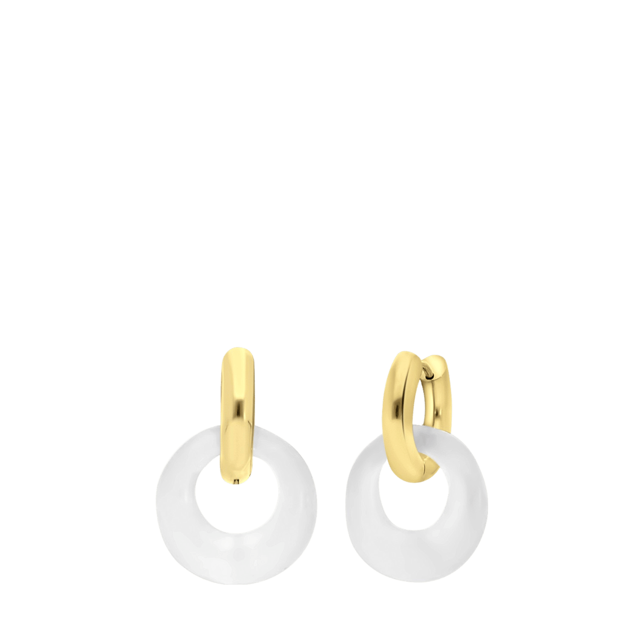 Stalen 18 karaat goldplated oorbellen Regine