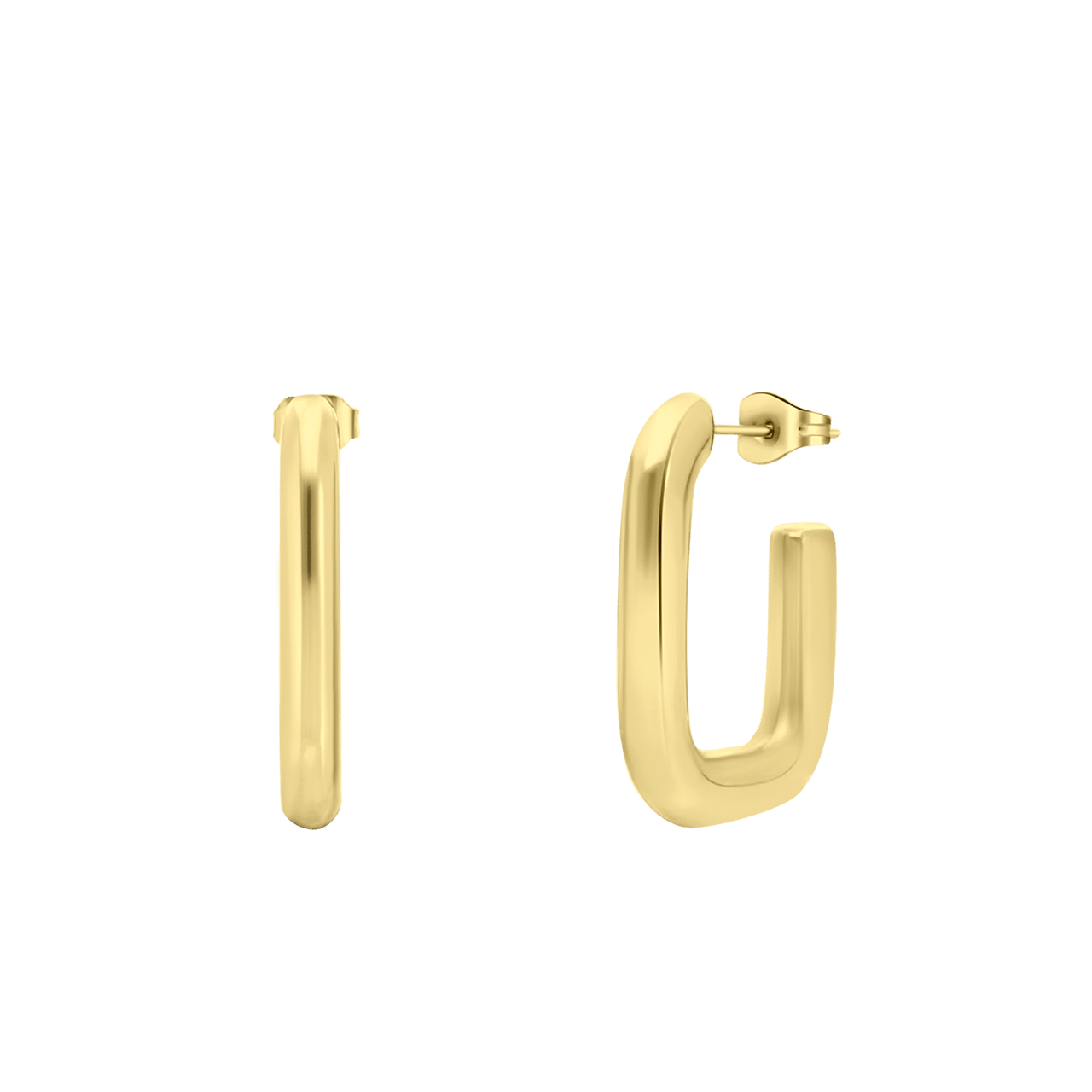 Camille stainless steel 18 karaat goldplated oorringen voor dames