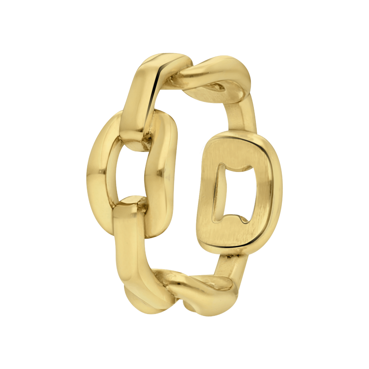 Stainless steel 18 karaat goldplated ring Blaise