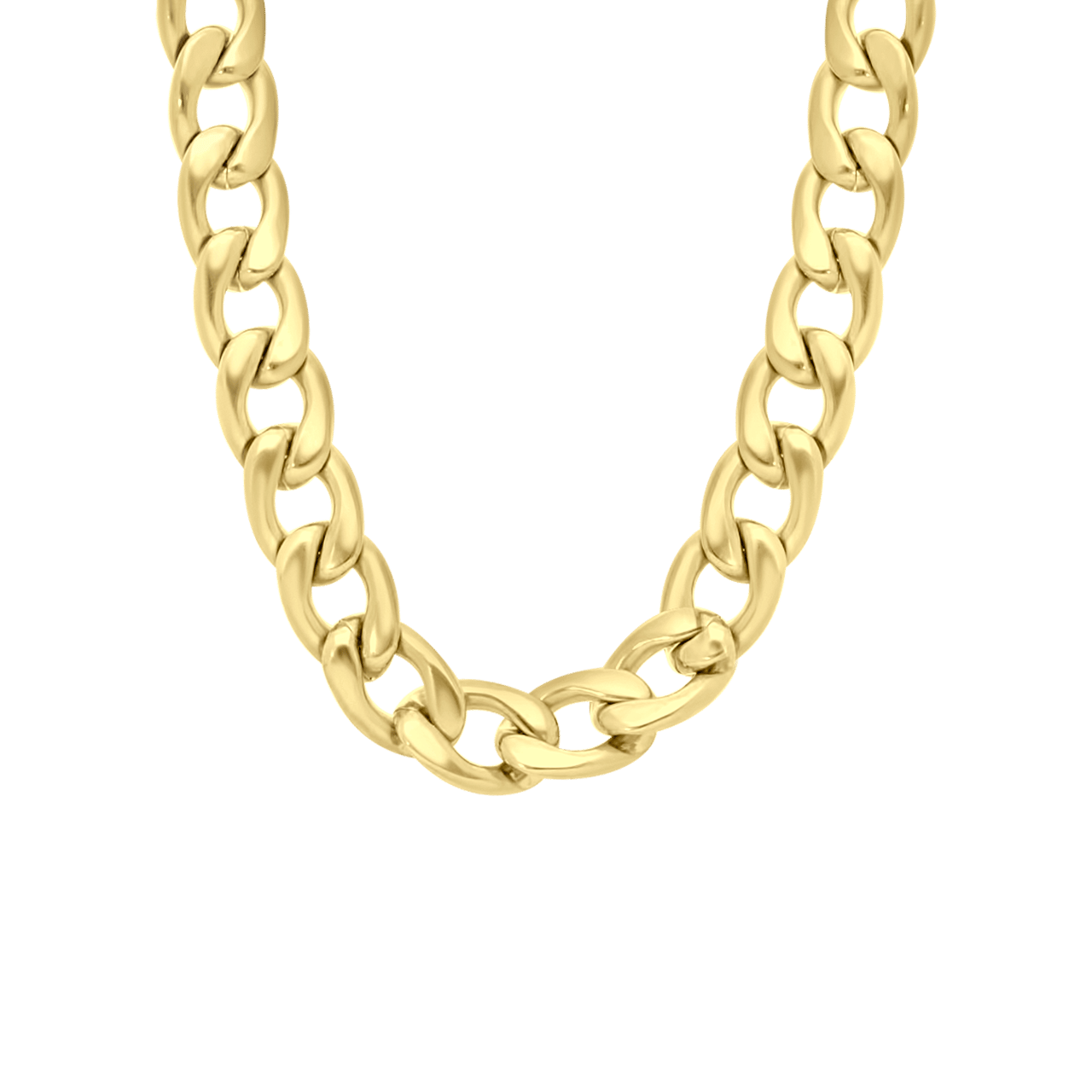 Stalen 18 karaat goldplated ketting Colette
