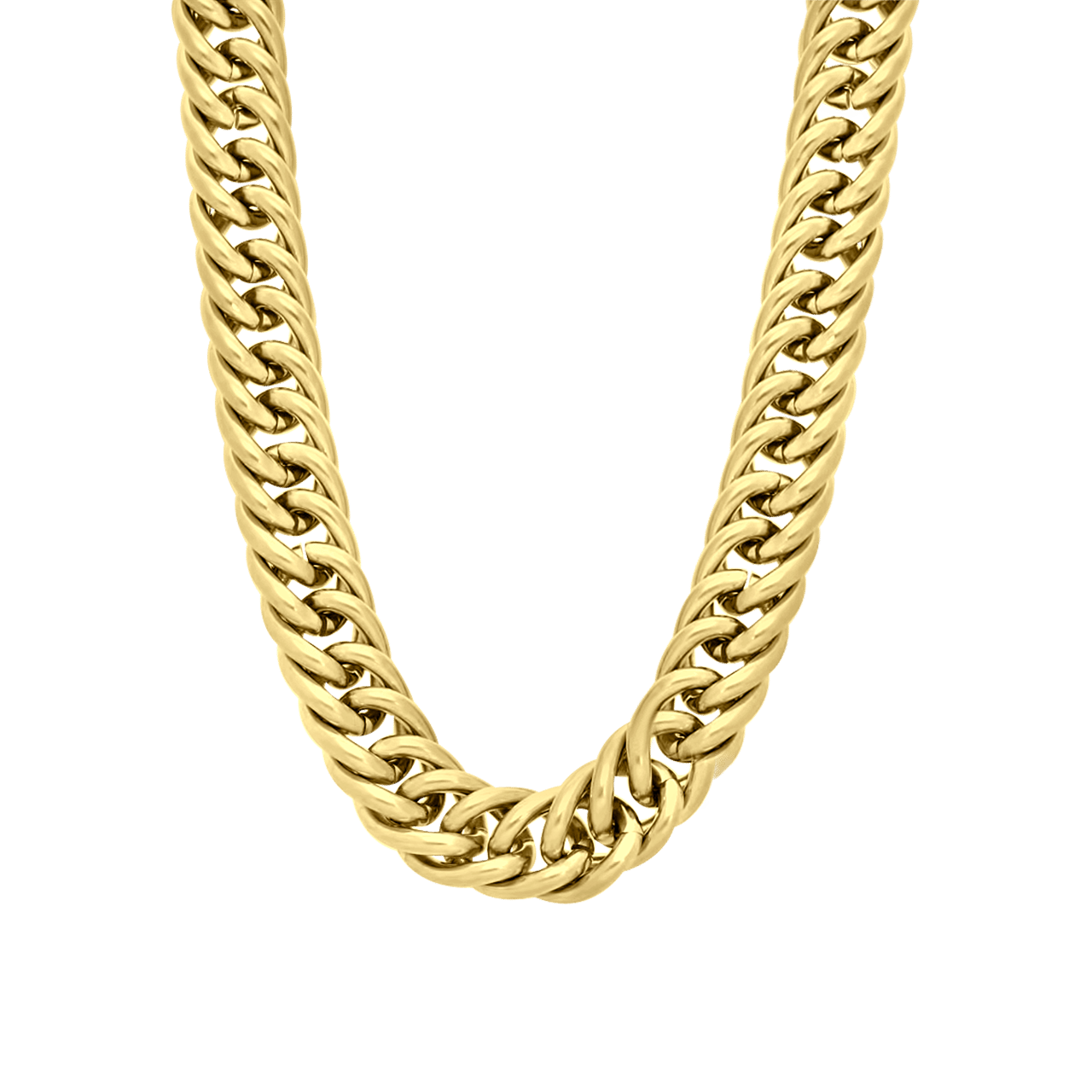 Stainless steel goldplated ketting voor dames