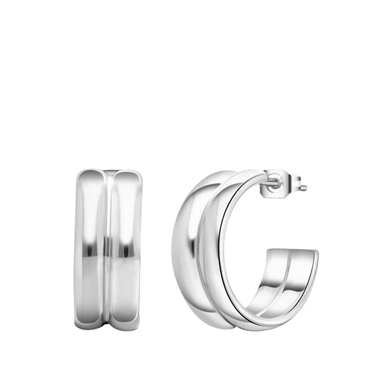 Stainless steel oorbellen Solange