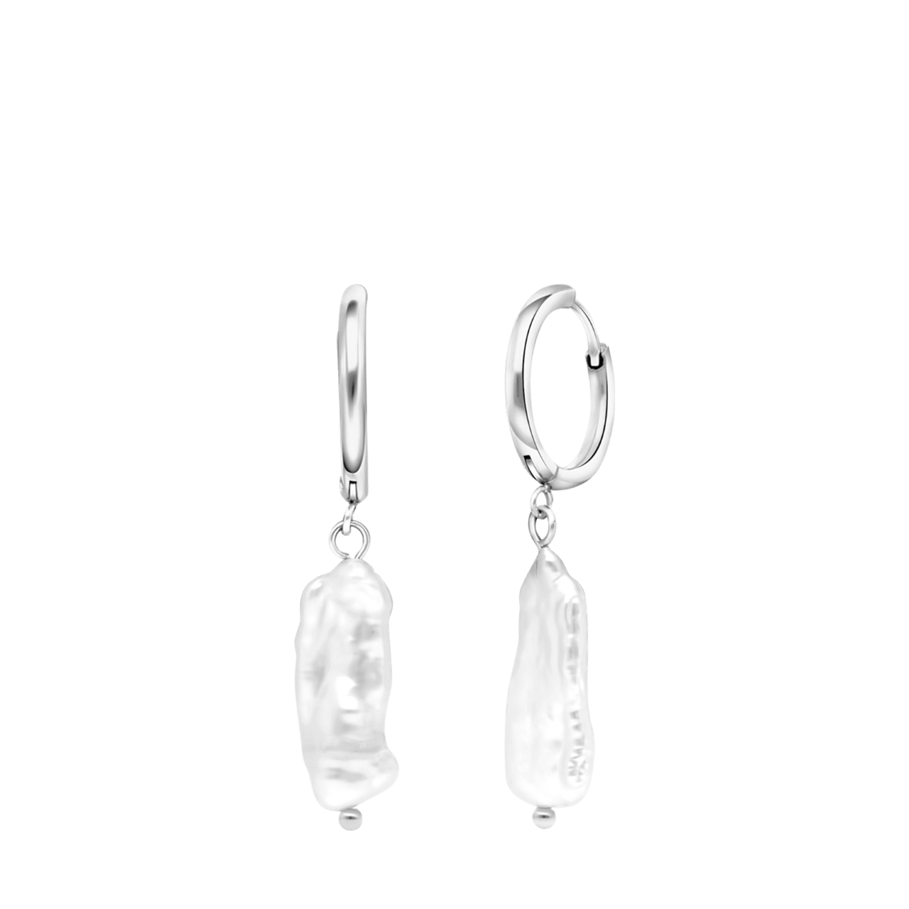 Stainless steel oorbellen Perle