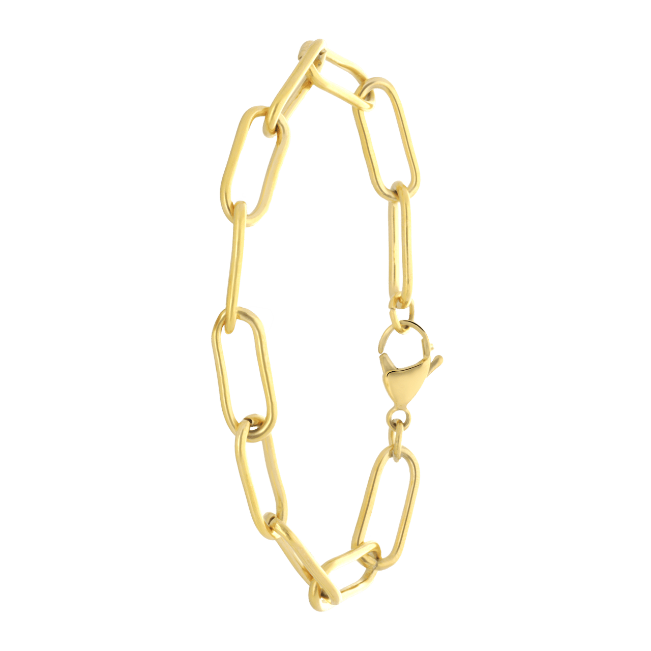 Stalen goldplated fantasiearmband voor dames