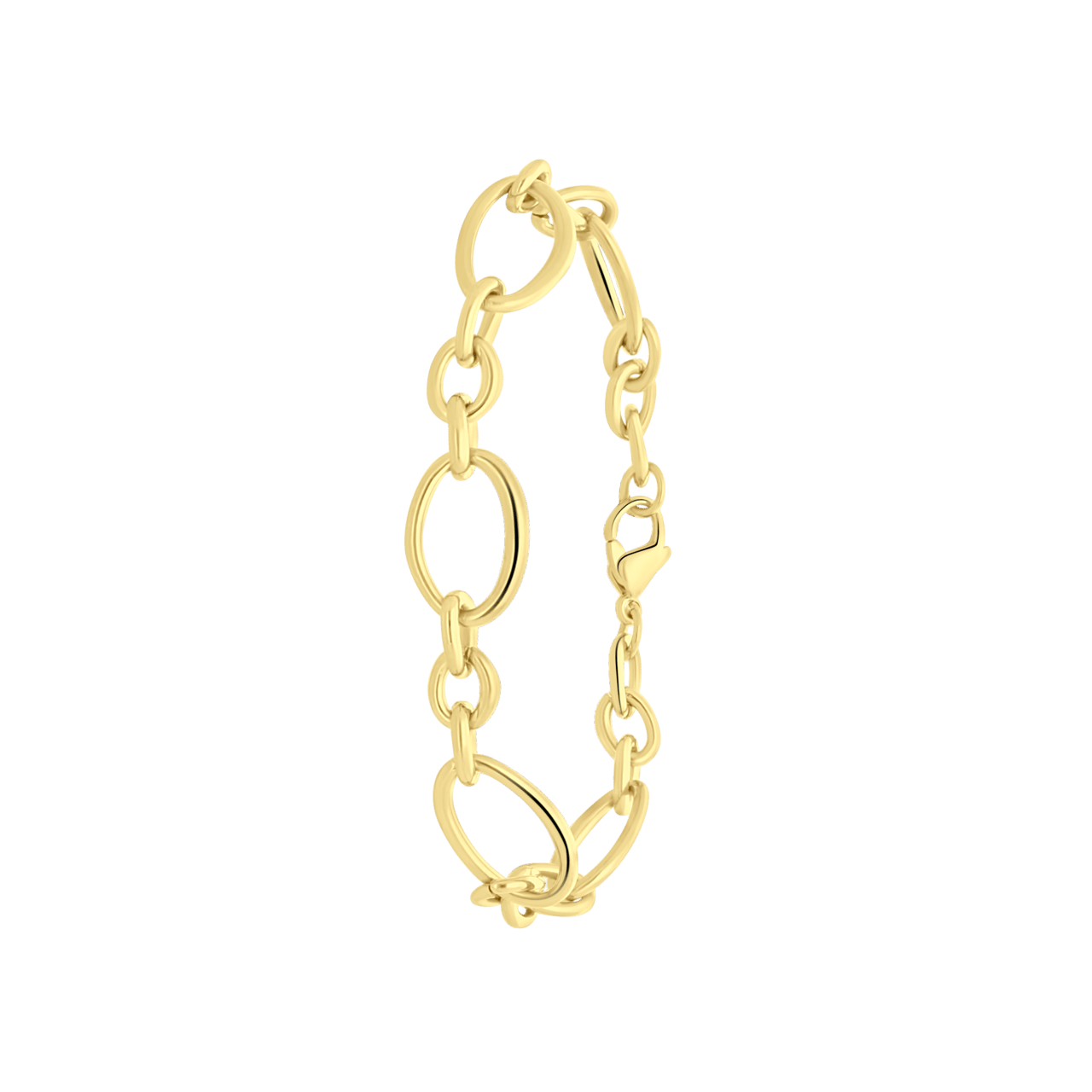 Stalen 18 karaat goldplated armband Francine