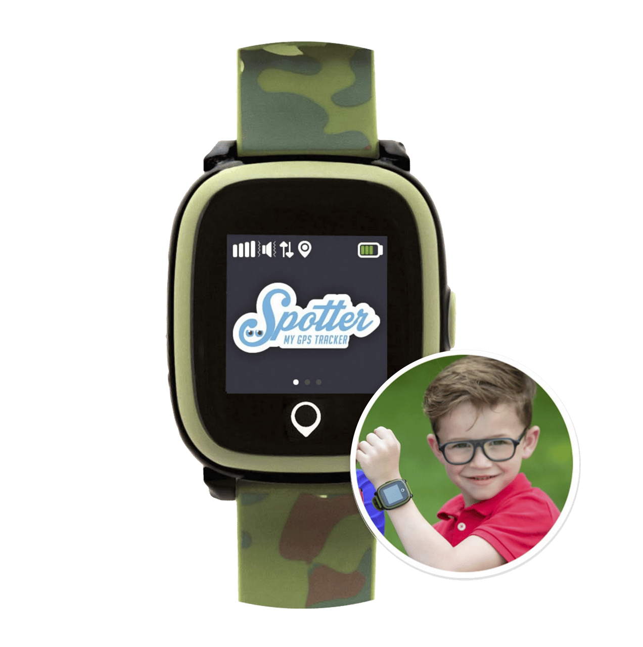 Spotter Digitaal Horloge Zwart met GPS SPW-G1701