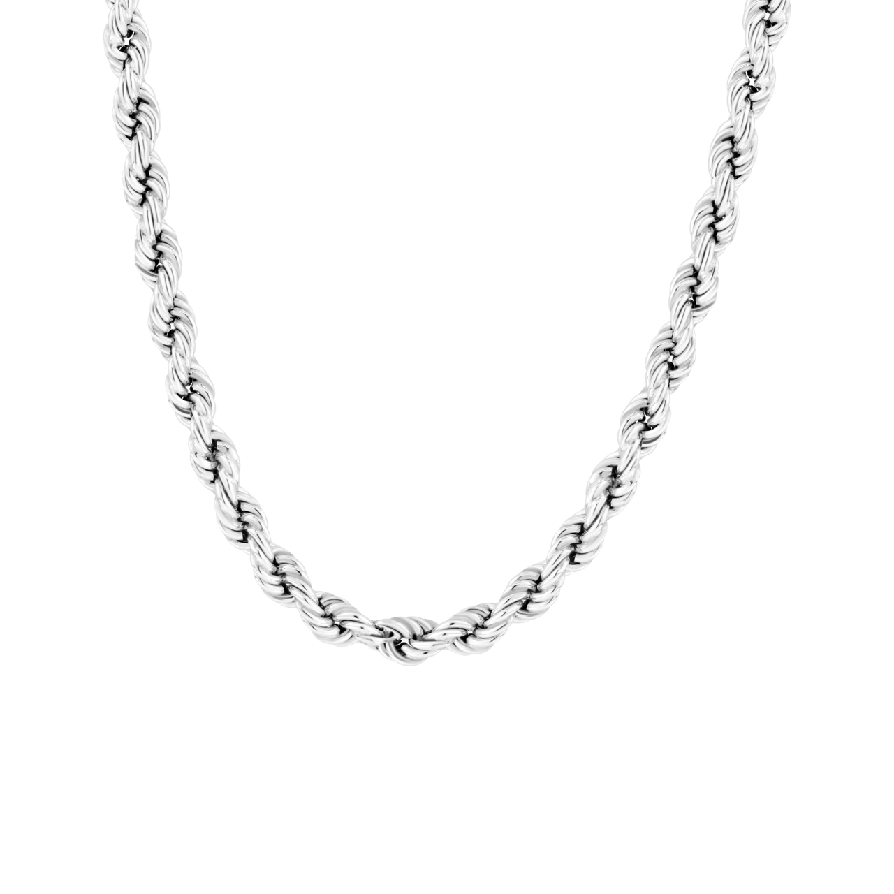 Gerecycled zilveren koordketting voor dames