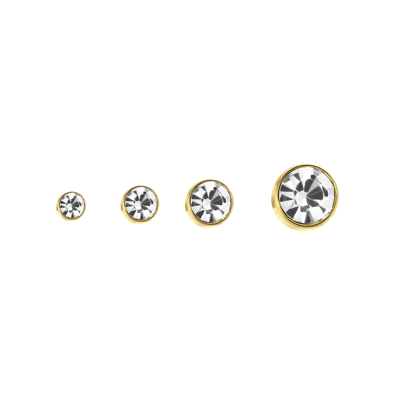 Bijoux goudkleurige oorbellen set voor dames