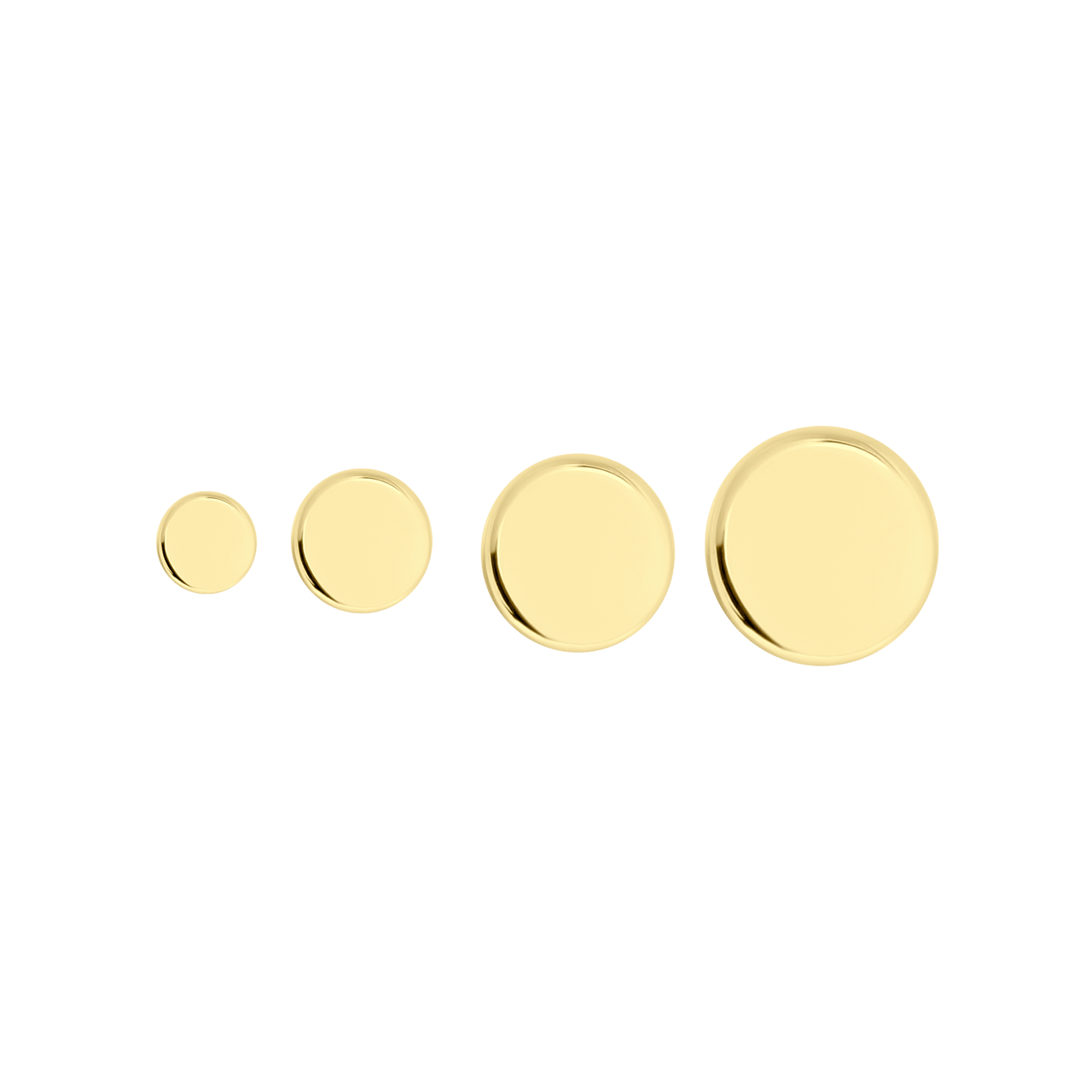 Goudkleurig bijoux oorbellen set met knopjes