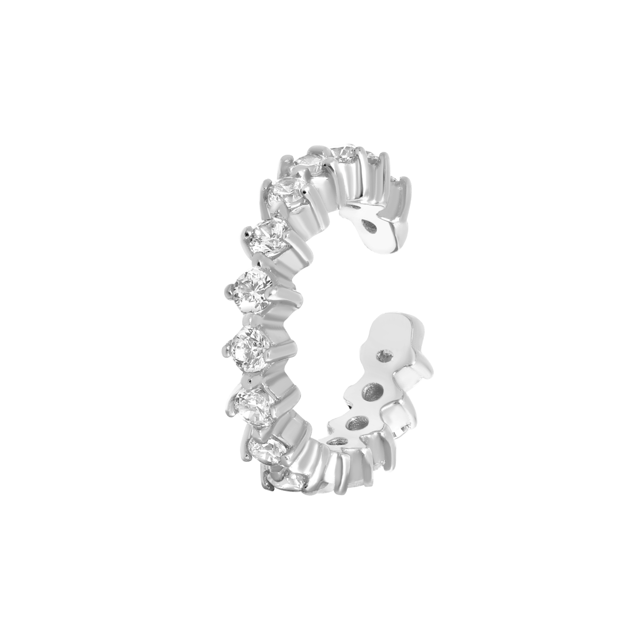 Zilveren earcuff zirkonia