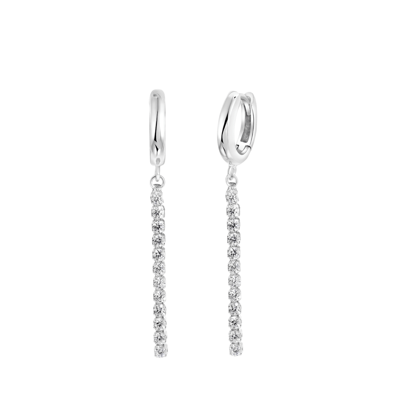 Ohrringe, 925 Silber, mit Anhänger, Zirkonia