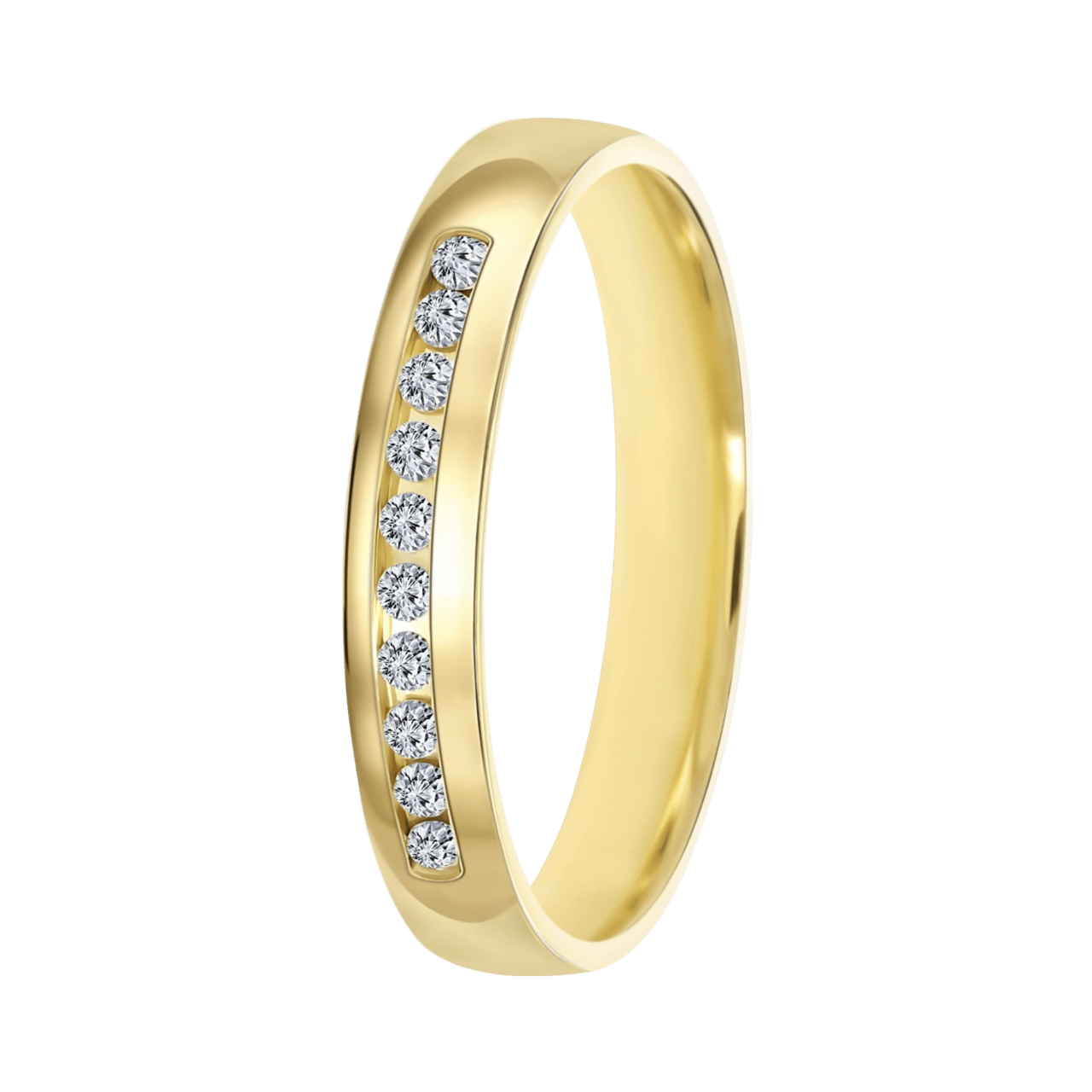 9K gele dames trouwring 3mm Alena TW 302
