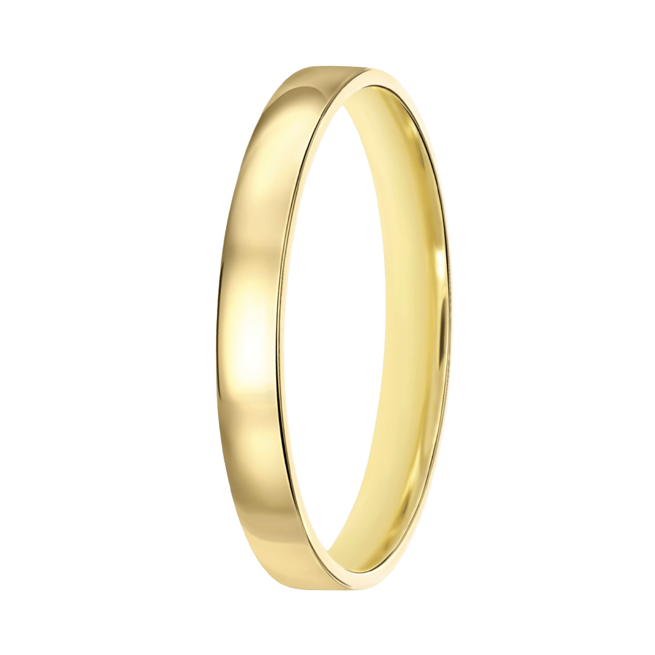 9K gele heren trouwring 3mm Alena TW 302