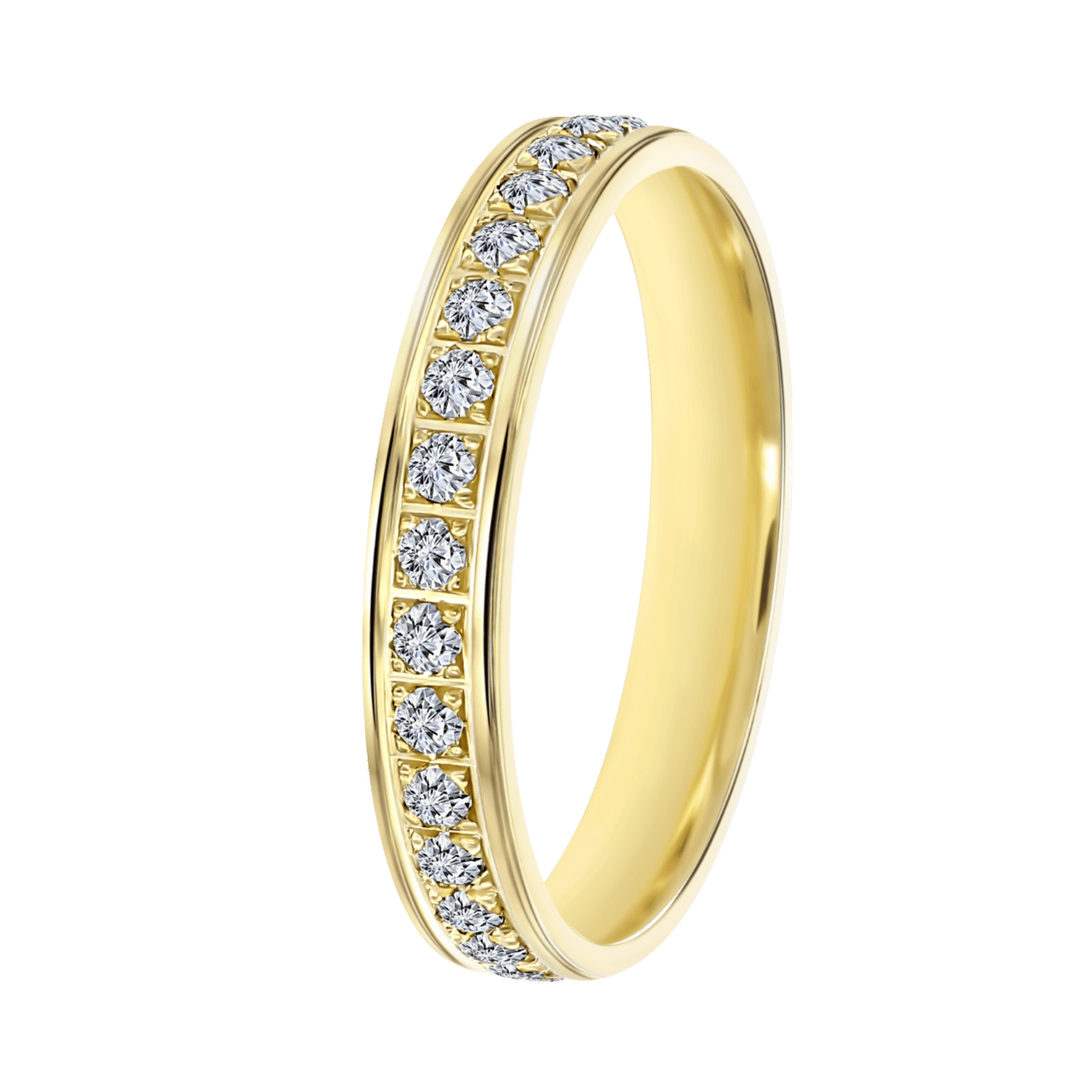 Trauring für Damen, 585 Gelbgold, 3 mm, Dunya TW 303