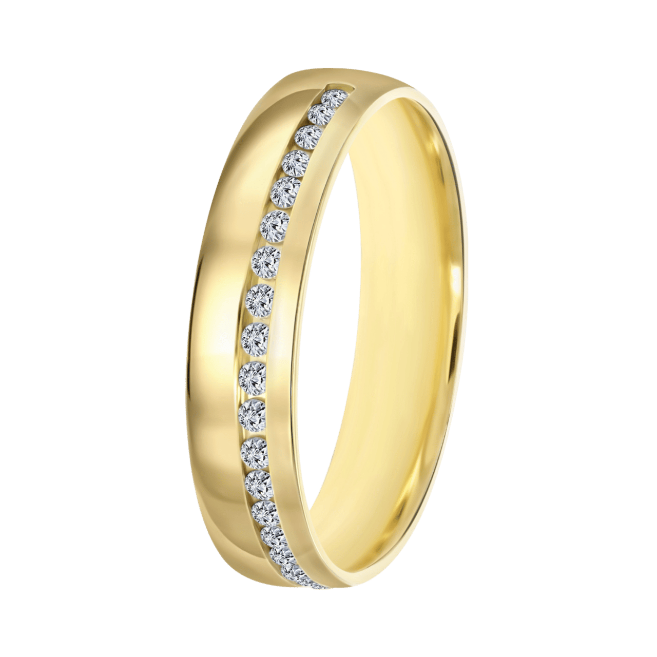 Trauring für Damen, 585 Gelbgold, 4 mm, Liz TW 451
