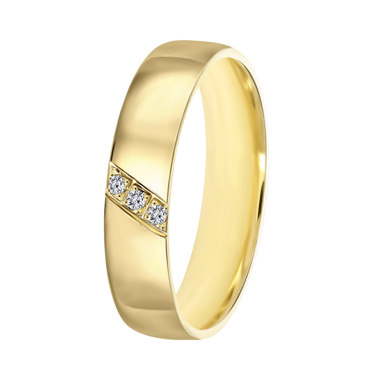Trauring für Damen, 585 Gelbgold, 4 mm, Mayra TW 452