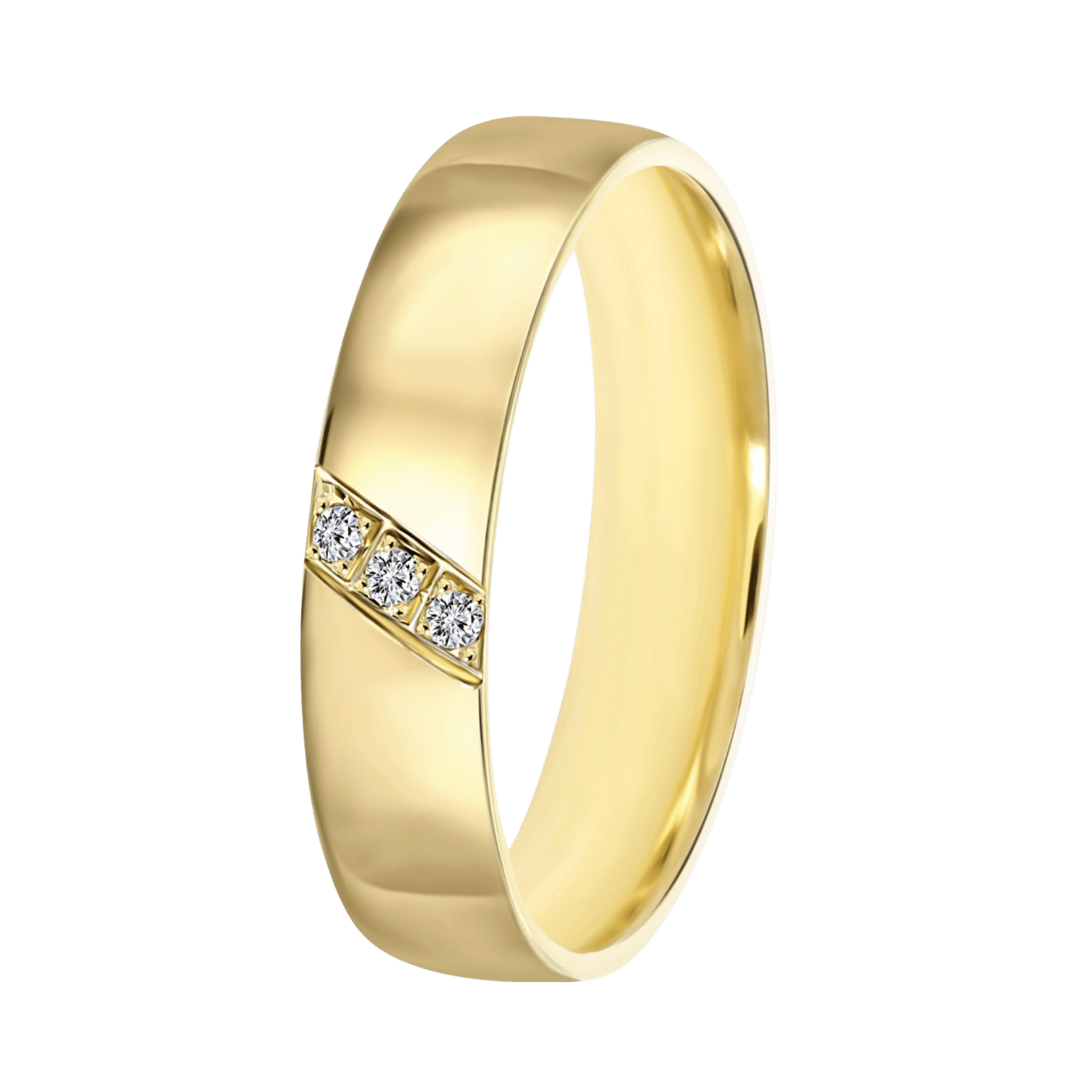 Trauring für Damen, 375 Gelbgold, 4 mm, Mayra TW 452