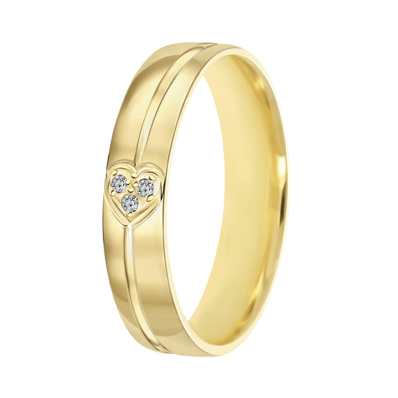 Trauring für Damen, 585 Gelbgold, 4 mm, Sterre TW 457
