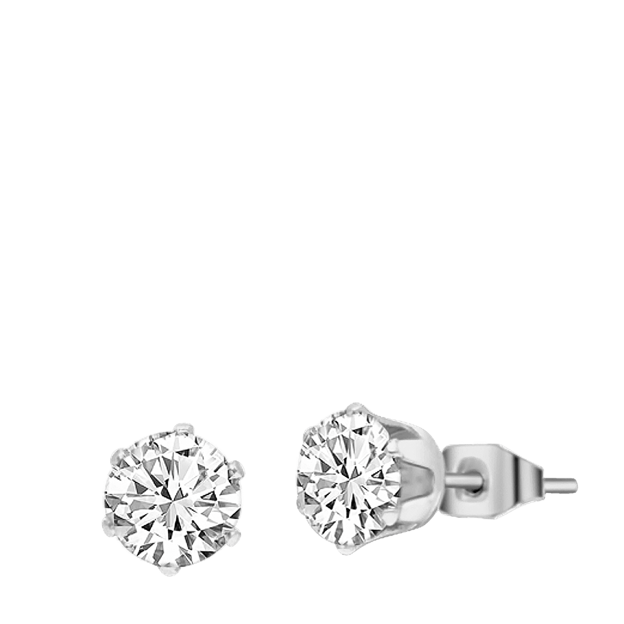 Stainless steel oorknoppen met stenen