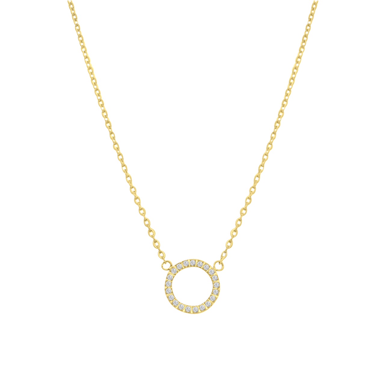 Stalen goldplated ketting rond