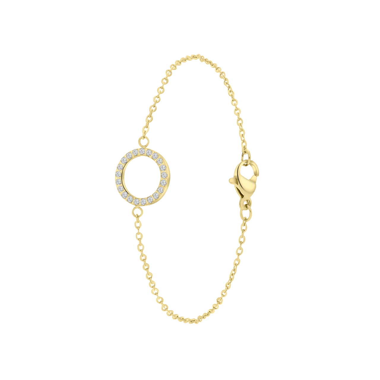 Stainless steel goldplated armband voor dames