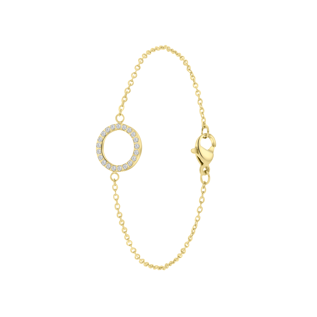 Stalen goldplated armband voor dames