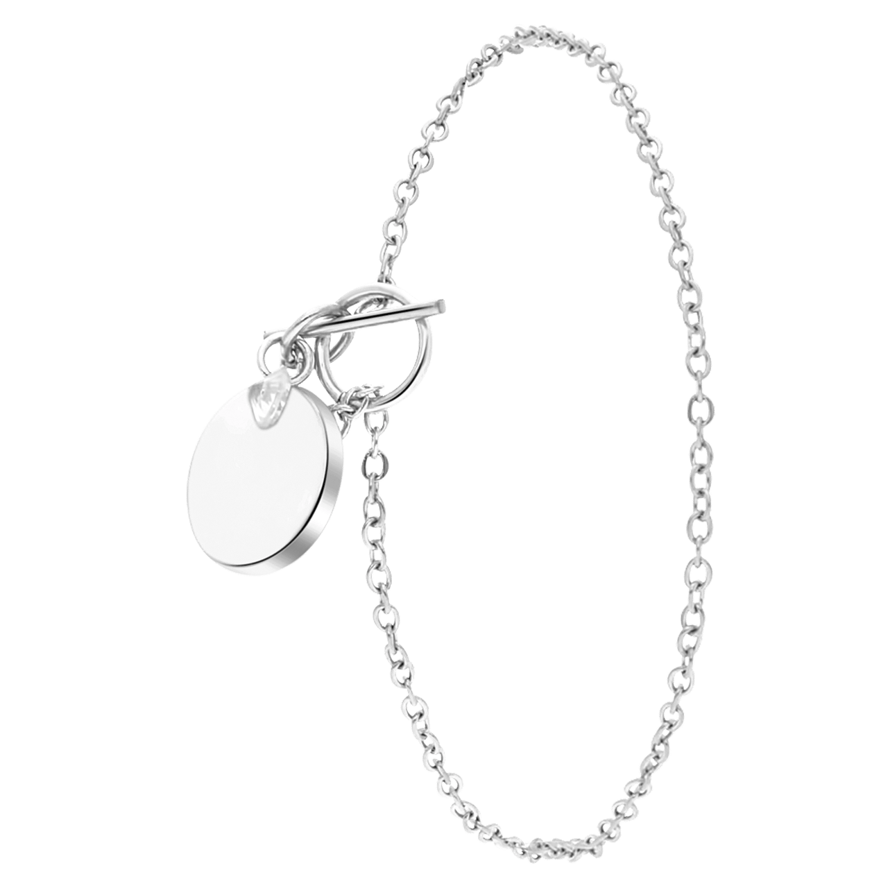 Armband, Edelstahl, Scheibe