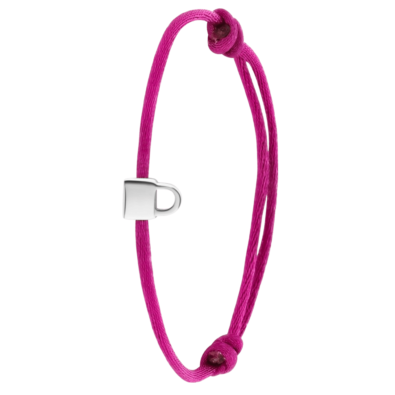 Stainless steel satijnen koordarmband slotje