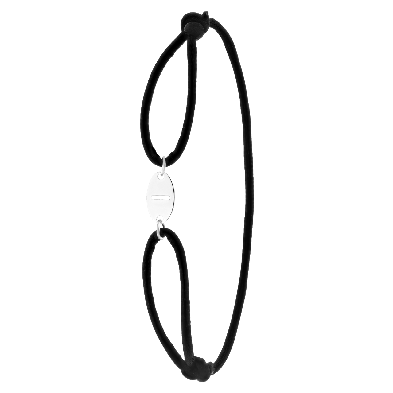 Kordelarmband, Edelstahl, Satin, Buchstabe