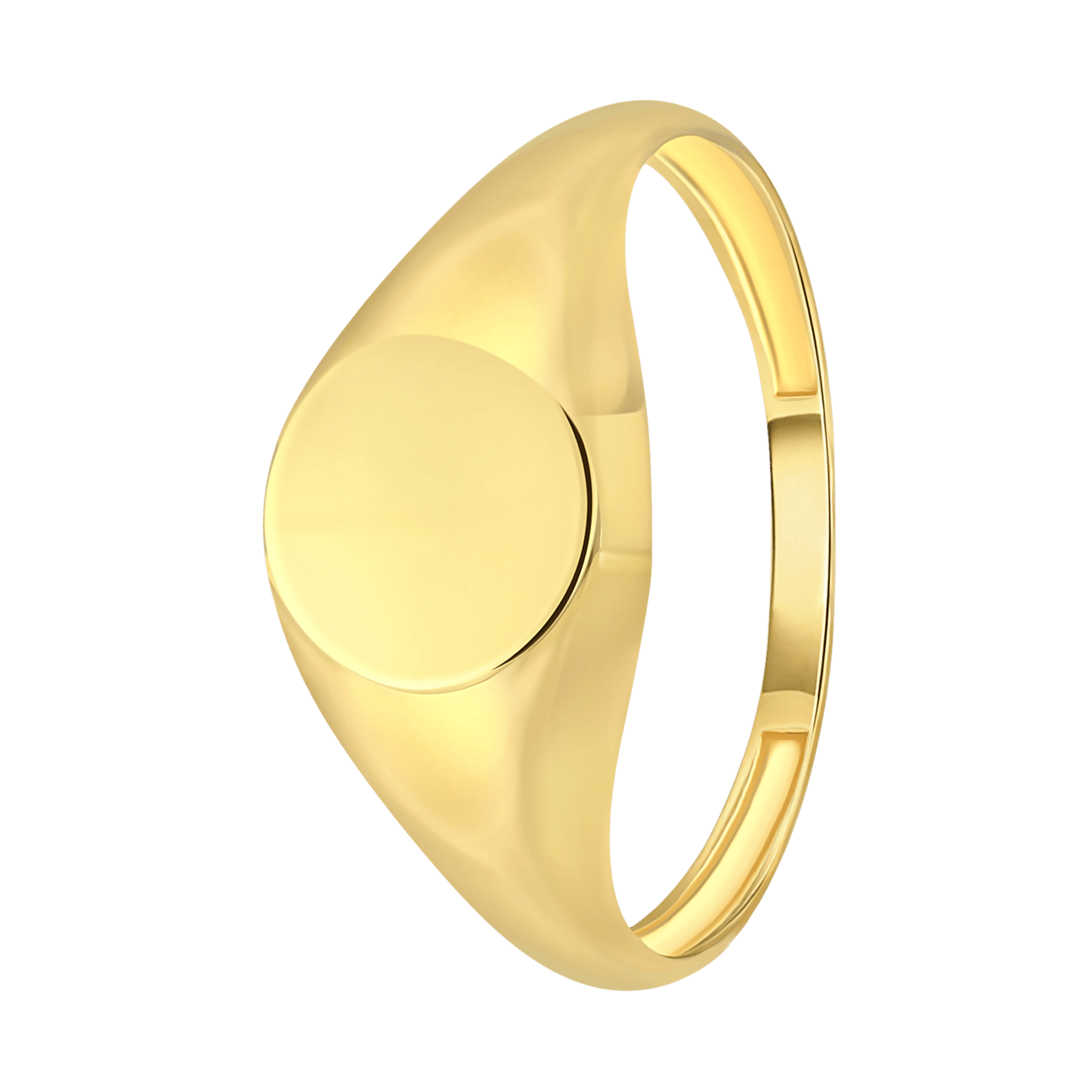 Siegelring, 585 Gelbgold, rund