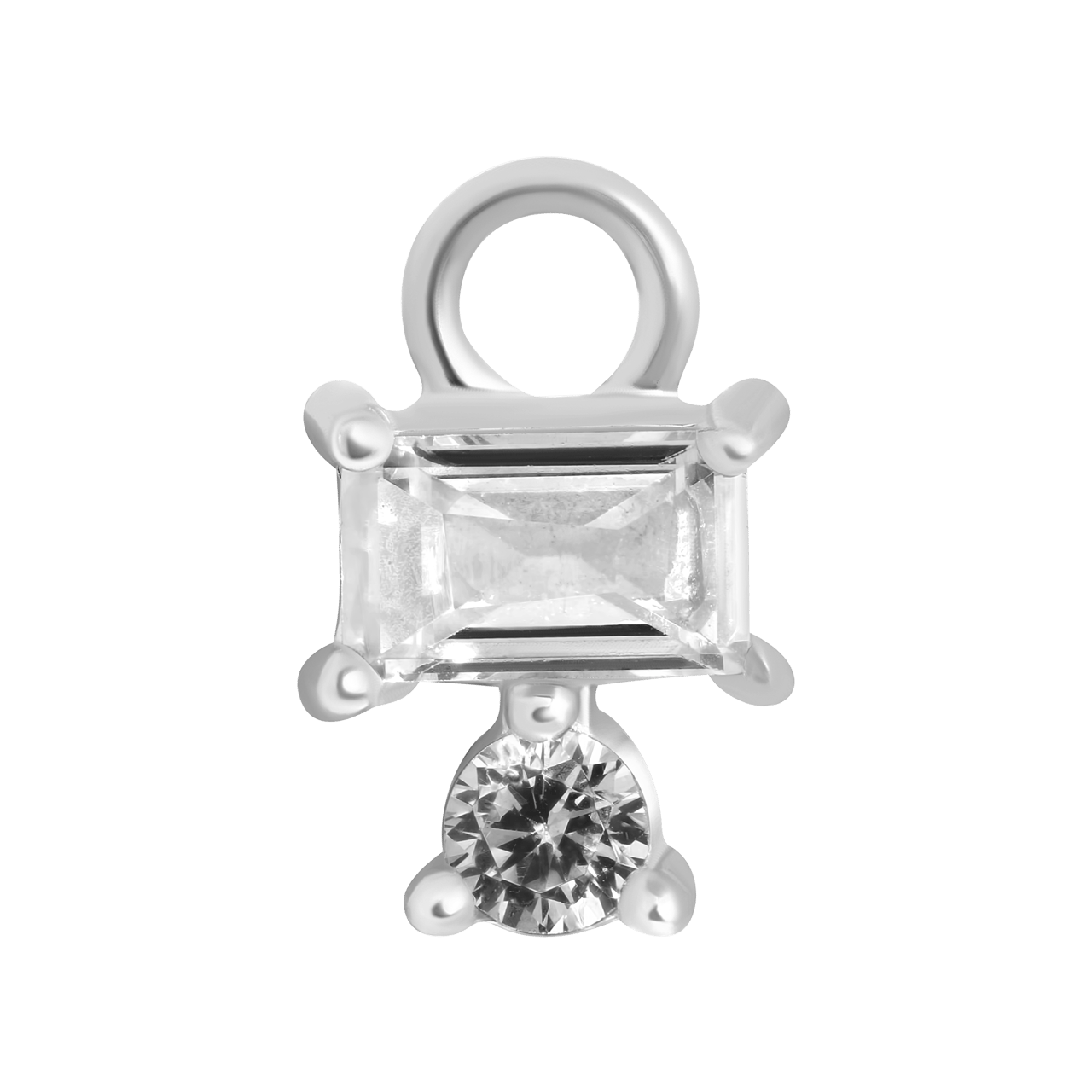 Zilveren oorbelhanger zirkonia Mix&Match