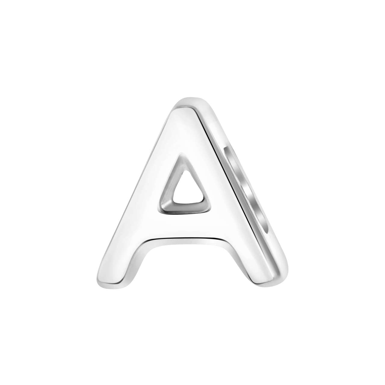 Gerecycled stainless steel charm letter
