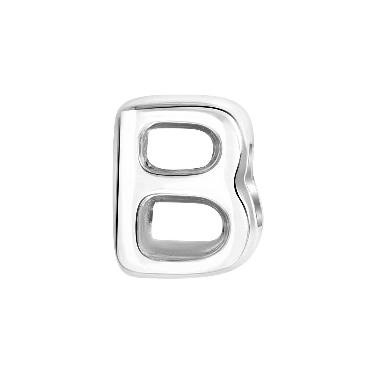 Gerecycleerd stainless steel charm letter