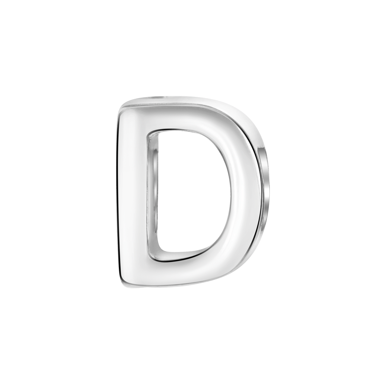 Gerecycleerd stainless steel charm letter