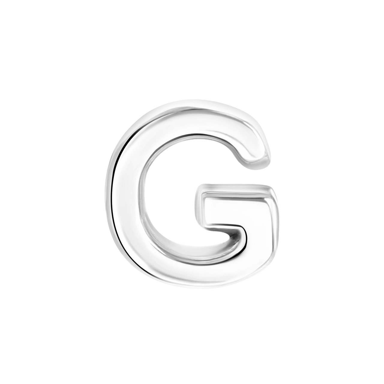 Gerecycleerd stainless steel charm letter