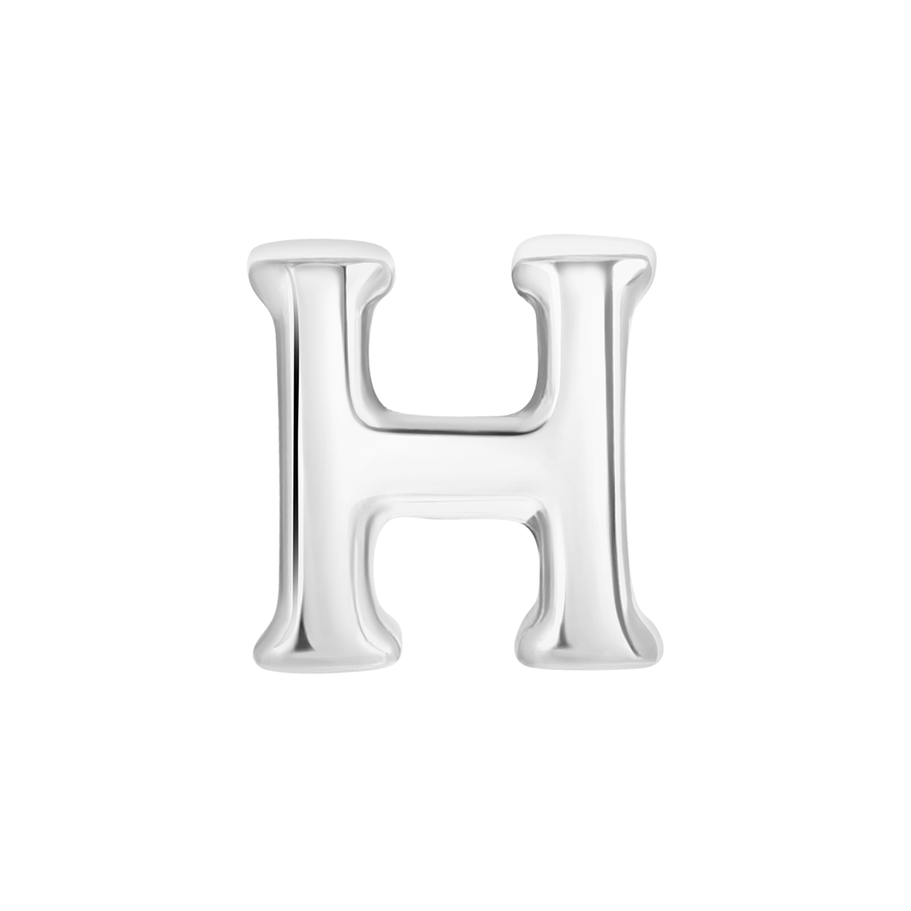 Gerecycled stainless steel charm letter