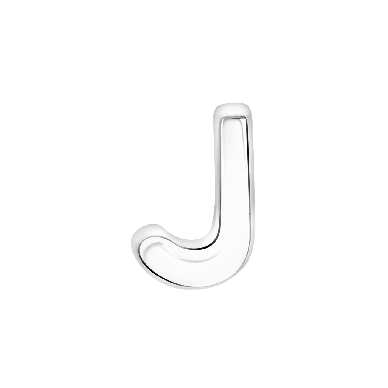 Gerecycleerd stainless steel charm letter