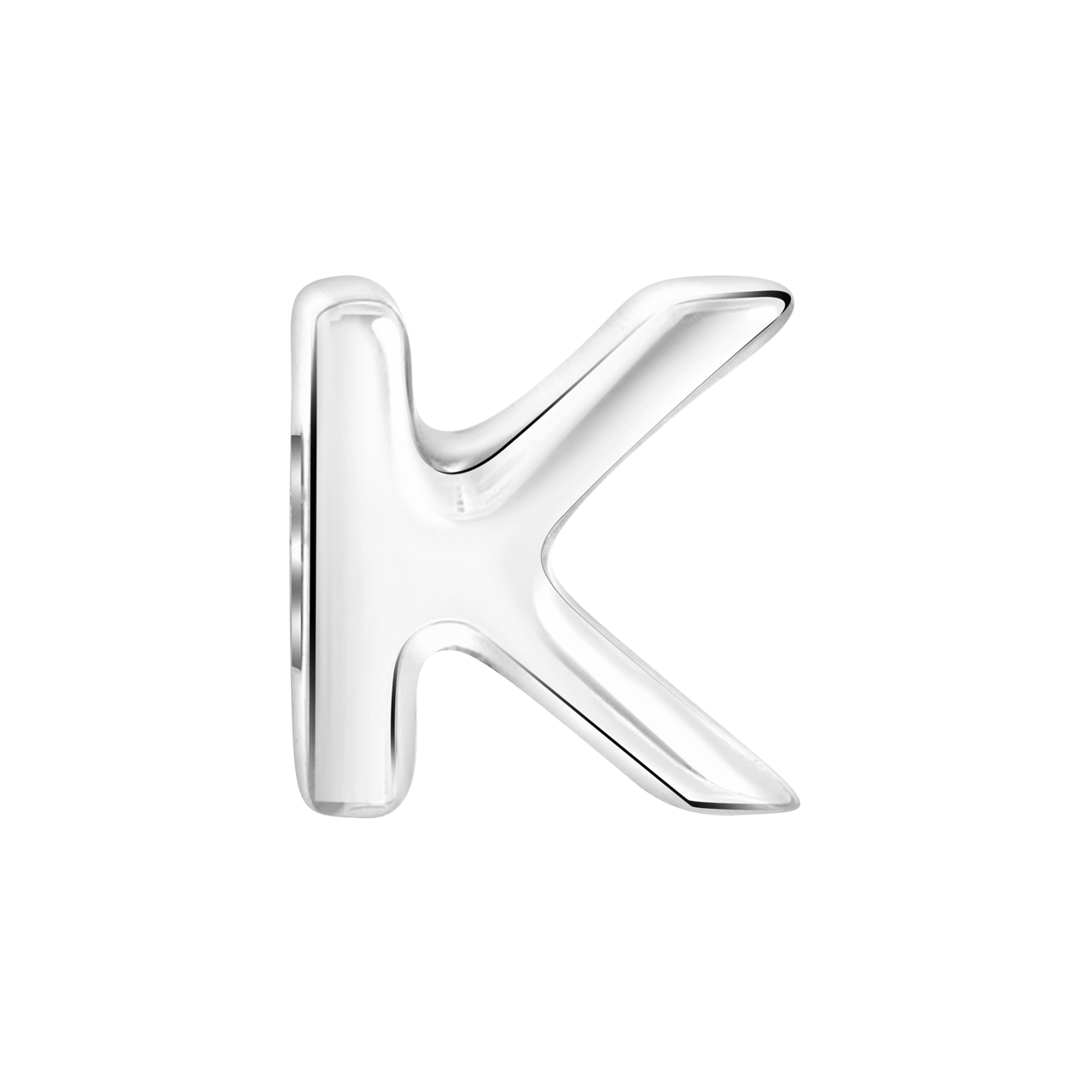 Gerecycleerd stainless steel charm letter