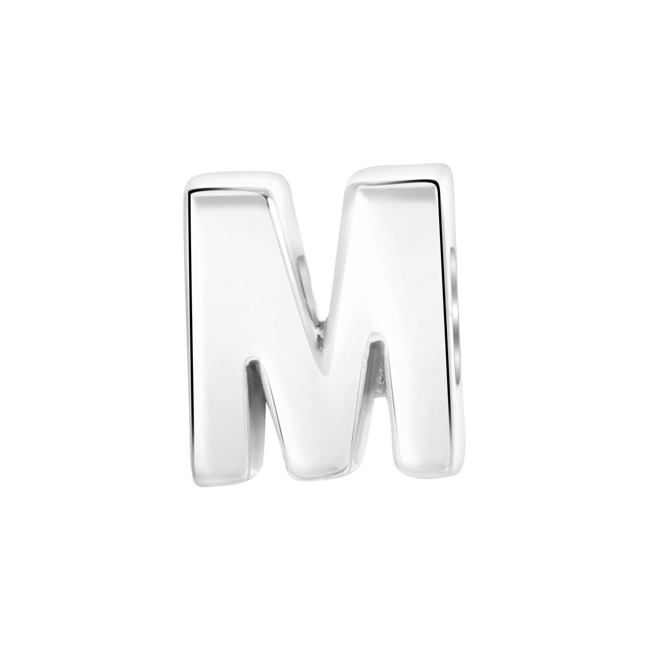 Gerecycleerd stainless steel charm letter