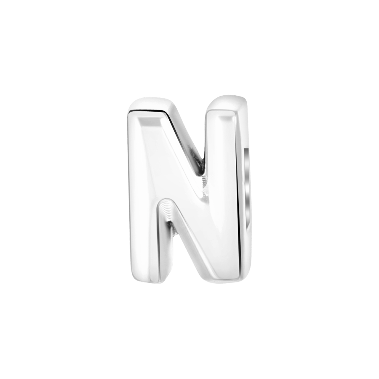 Gerecycleerd stainless steel charm letter