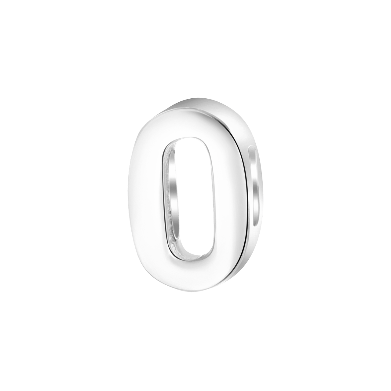 Gerecycleerd stainless steel charm letter