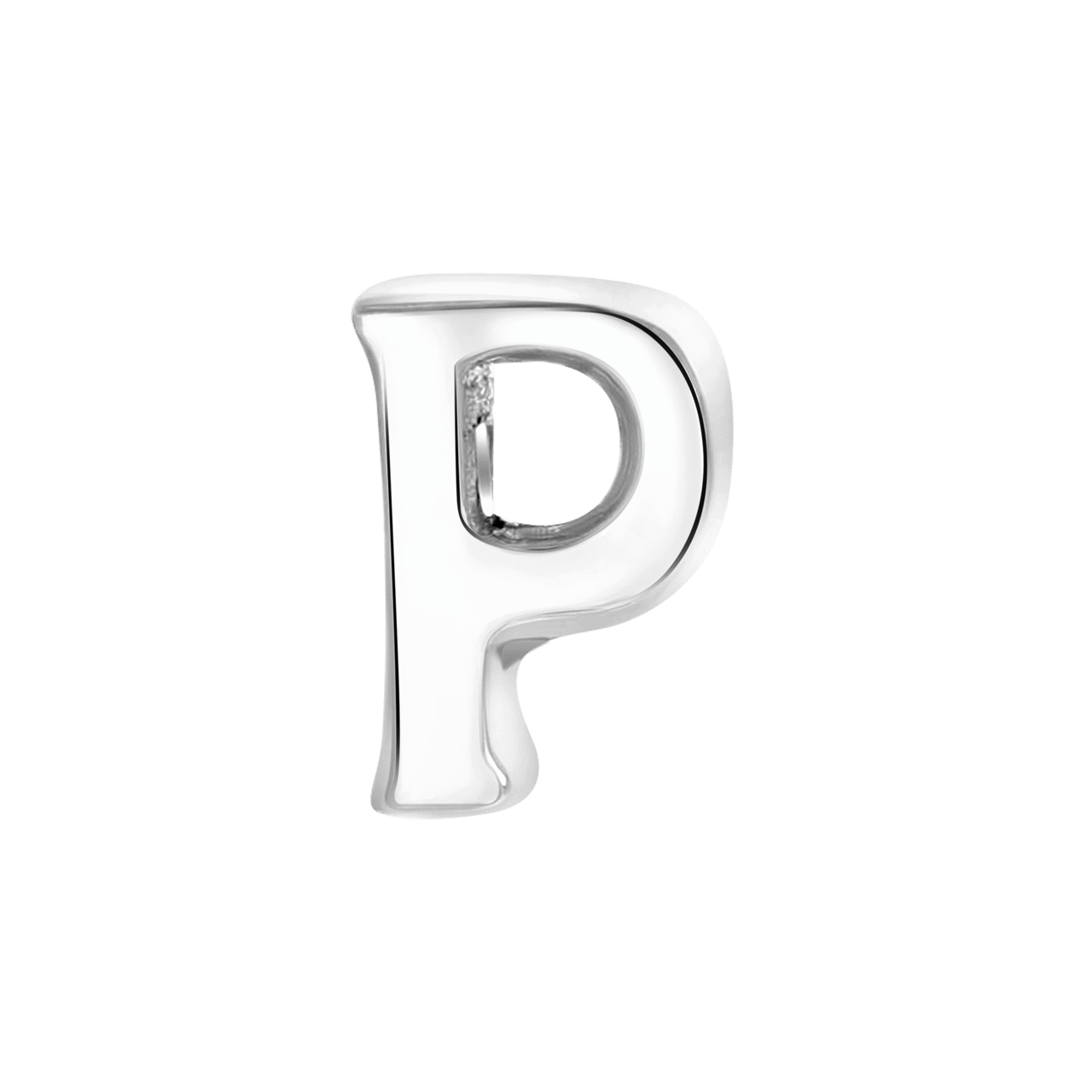 Gerecycled stainless steel charm letter