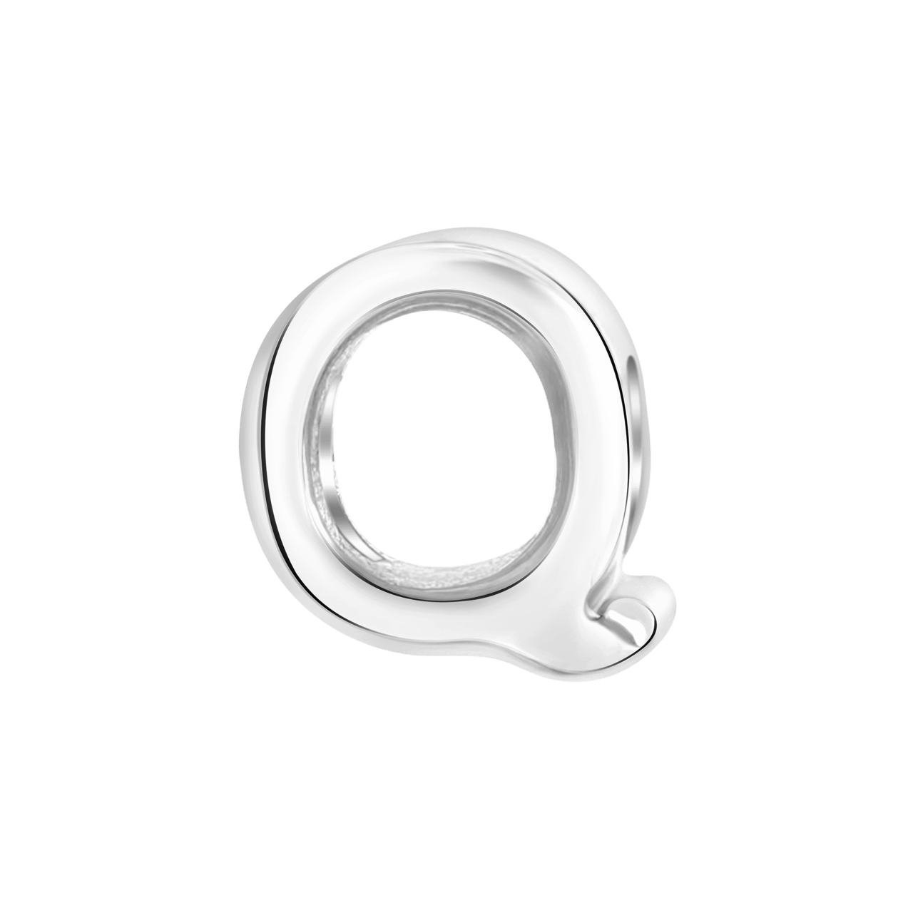 Gerecycleerd stainless steel charm letter