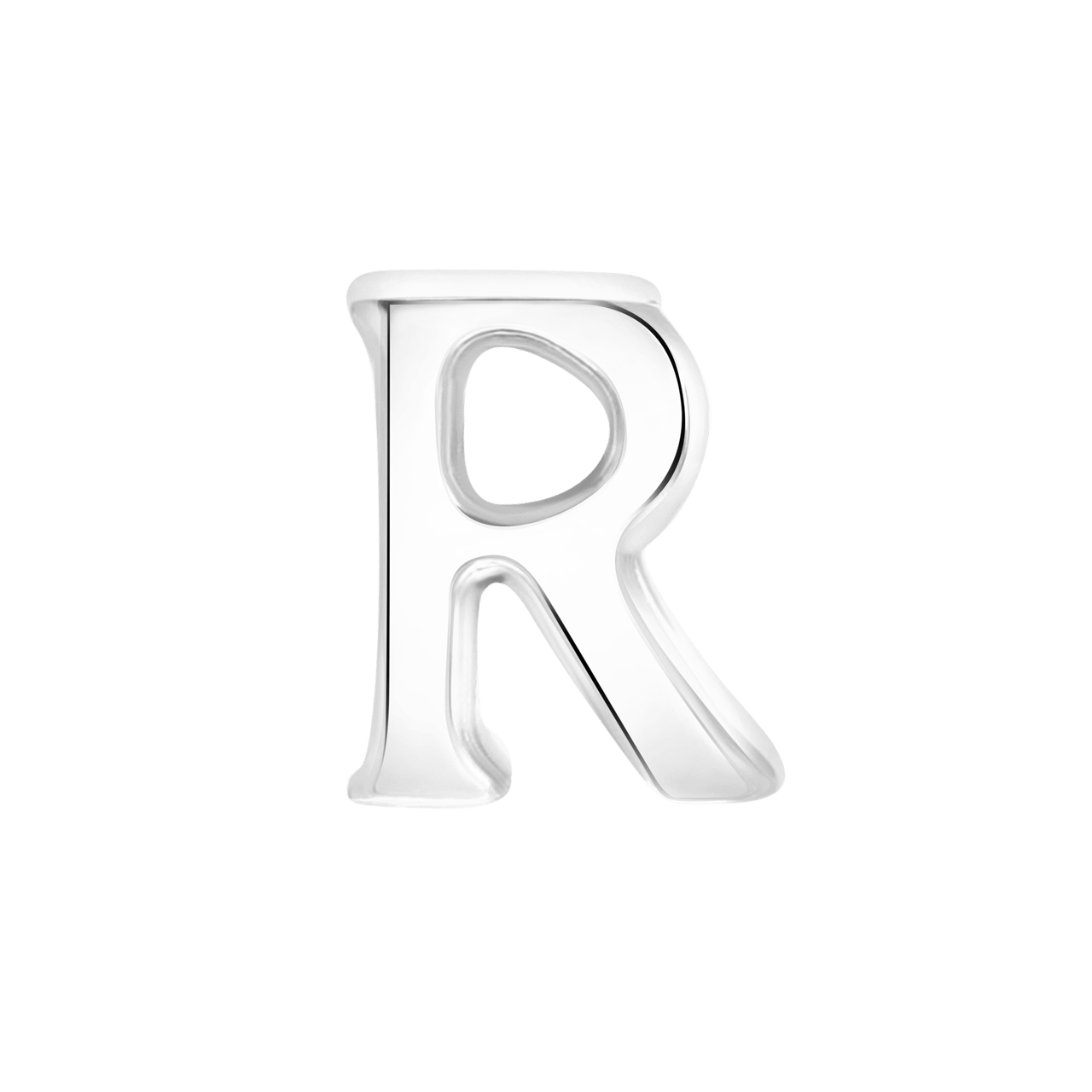 Gerecycled stainless steel charm letter