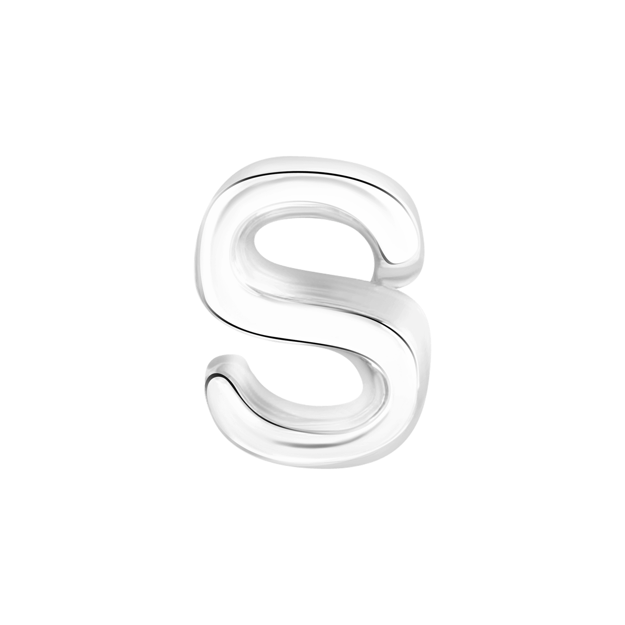 Gerecycled stainless steel charm letter