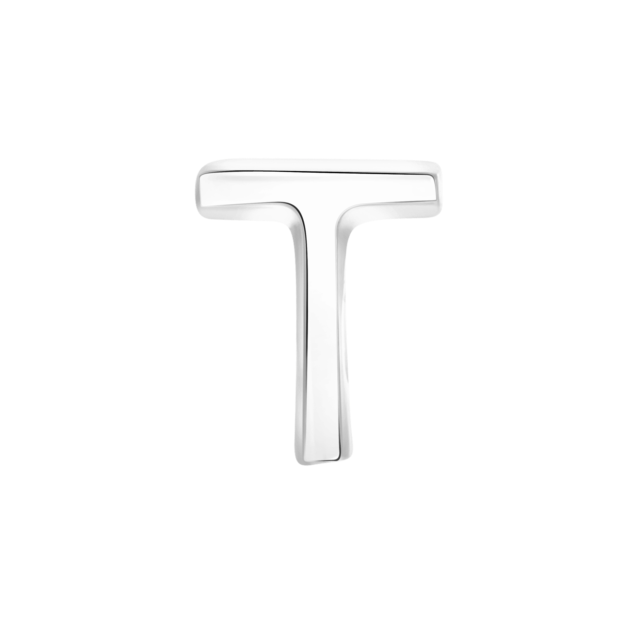 Gerecycled stainless steel charm letter