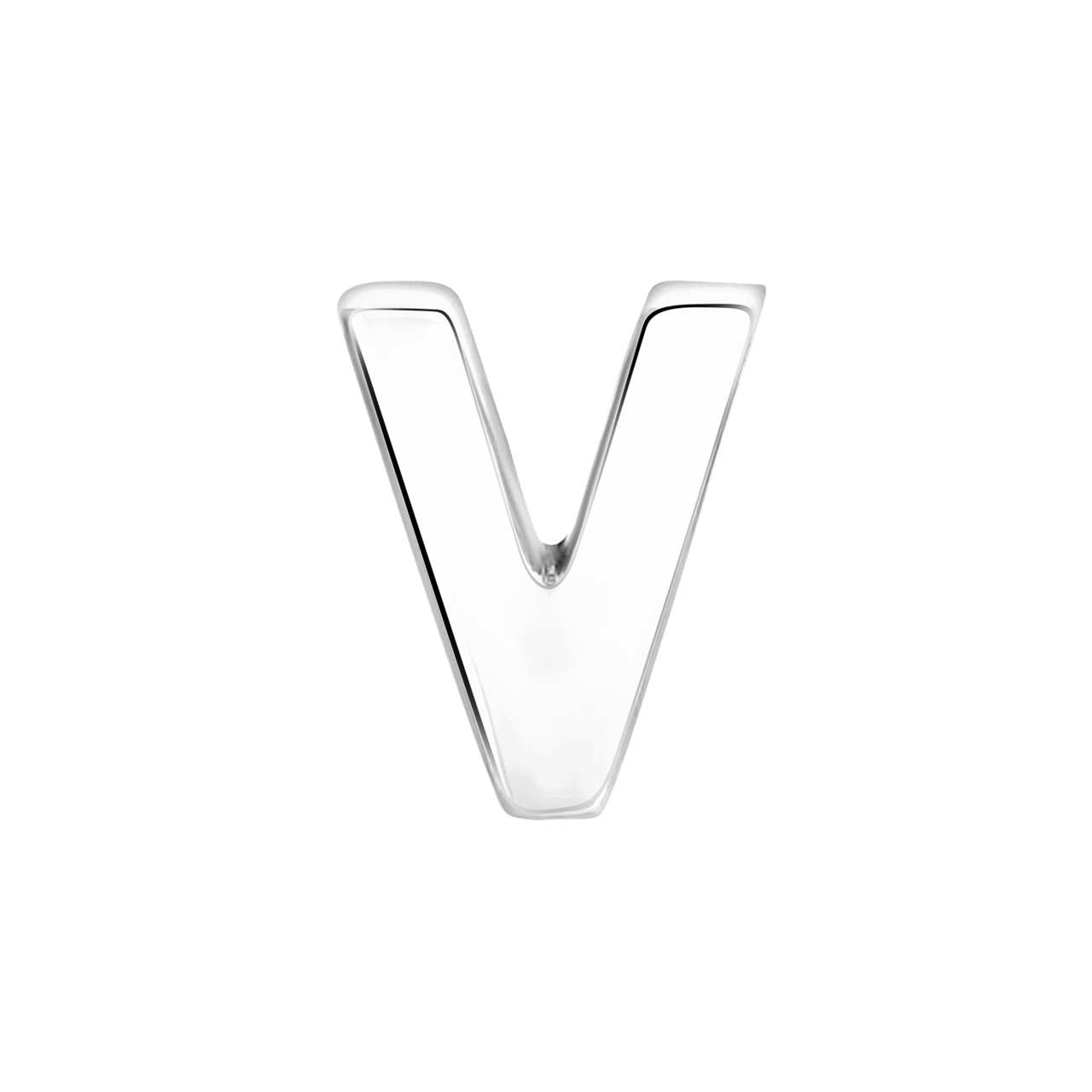 Gerecycleerd stainless steel charm letter