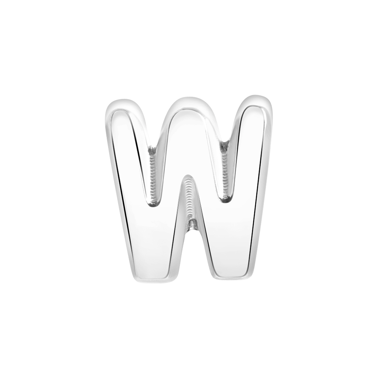Gerecycleerd stainless steel charm letter
