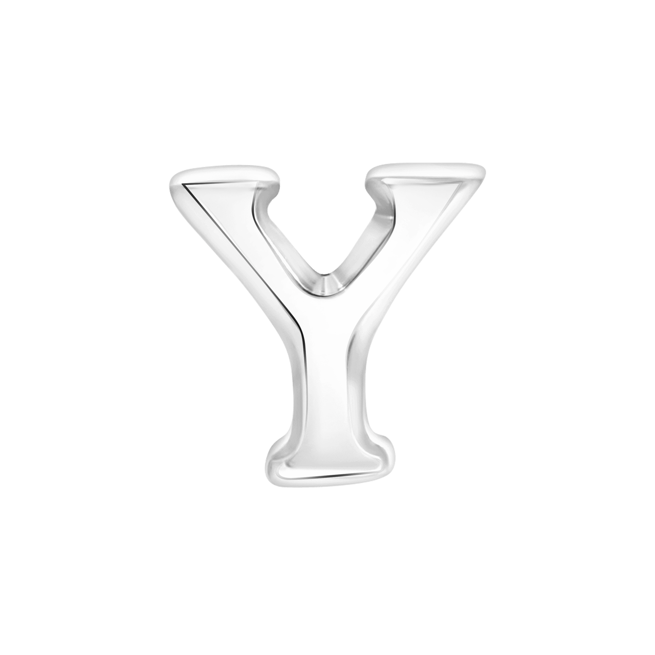Gerecycleerd stainless steel charm letter